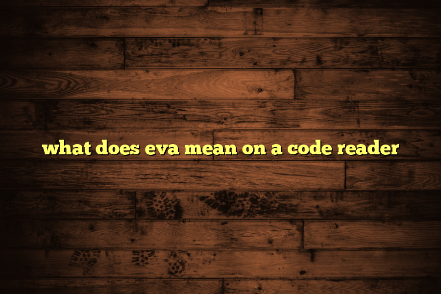 What Does Eva Mean on a Code Reader?